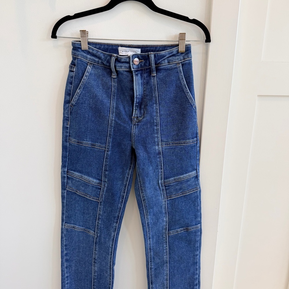 Risen High Rise Women's Ankle Straight Leg Stretchy Cotton Denim Jeans Size 3/26 - Picture 3 of 13